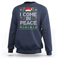 I Come In Peace Funny Christmas Matching Couple Sweatshirt Offensive Adult Humor Festive Holiday - Wonder Print Shop