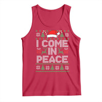 I Come In Peace Funny Christmas Matching Couple Tank Top Offensive Adult Humor Festive Holiday - Wonder Print Shop