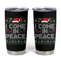 I Come In Peace Funny Christmas Matching Couple Tumbler Cup Offensive Adult Humor Festive Holiday - Wonder Print Shop