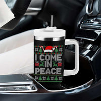 I Come In Peace Funny Christmas Matching Couple Tumbler With Handle Offensive Adult Humor Festive Holiday - Wonder Print Shop