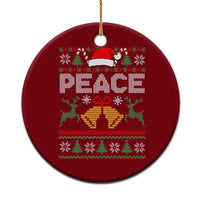 I am Peace Funny Christmas Matching Couple Ceramic Ornament Offensive Adult Humor Festive Holiday - Wonder Print Shop