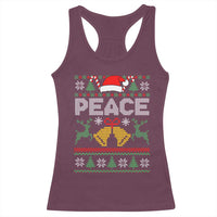 I am Peace Funny Christmas Matching Couple Racerback Tank Top Offensive Adult Humor Festive Holiday - Wonder Print Shop