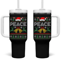 I am Peace Funny Christmas Matching Couple Tumbler With Handle Offensive Adult Humor Festive Holiday - Wonder Print Shop