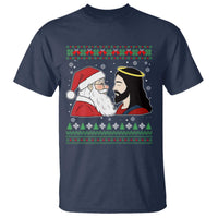 Funny Christmas Santa and Jesus T Shirt Most Wonderful Time Christian Holiday Gag Gift - Wonder Print Shop