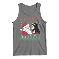 Funny Christmas Santa and Jesus Tank Top Most Wonderful Time Christian Holiday Gag Gift - Wonder Print Shop