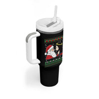 Funny Christmas Santa and Jesus Tumbler With Handle Most Wonderful Time Christian Holiday Gag Gift - Wonder Print Shop