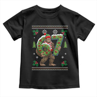 67 Meme Christmas Bigfoot Toddler T Shirt Funny Six Seven Wreath Sasquatch Holiday Gag Gift - Wonder Print Shop