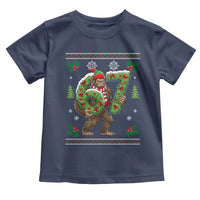 67 Meme Christmas Bigfoot Toddler T Shirt Funny Six Seven Wreath Sasquatch Holiday Gag Gift - Wonder Print Shop