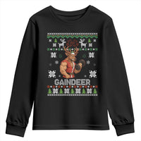 Christmas Bruh 67 Green Hands Youth Sweatshirt Monster Six Seven Meme Holiday Gag Gift - Wonder Print Shop