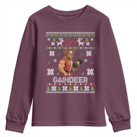 Christmas Bruh 67 Green Hands Youth Sweatshirt Monster Six Seven Meme Holiday Gag Gift - Wonder Print Shop