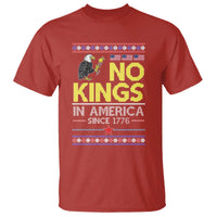 Funny Patriotic Christmas No Kings in America T Shirt Since 1776 Bald Eagle Ugly Sweater - Wonder Print Shop