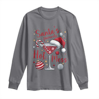 Funny Santa Favorite Hot Mess Long Sleeve Shirt Christmas Drinking Cocktail Lover - Wonder Print Shop