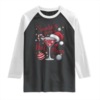 Funny Santa Favorite Hot Mess Raglan Shirt Christmas Drinking Cocktail Lover - Wonder Print Shop
