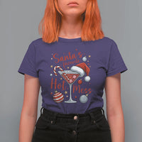 Funny Santa Favorite Hot Mess T Shirt For Women Christmas Drinking Cocktail Lover - Wonder Print Shop