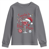 Funny Santa Favorite Hot Mess Youth Sweatshirt Christmas Drinking Cocktail Lover - Wonder Print Shop