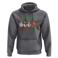Funny Chicken Christmas Pun Hoodie Making a List Chicken It Twice Cute Holiday Farm Animal - Wonder Print Shop