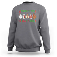 Funny Chicken Christmas Pun Sweatshirt Making a List Chicken It Twice Cute Holiday Farm Animal - Wonder Print Shop