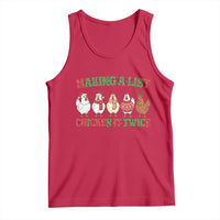 Funny Chicken Christmas Pun Tank Top Making a List Chicken It Twice Cute Holiday Farm Animal - Wonder Print Shop