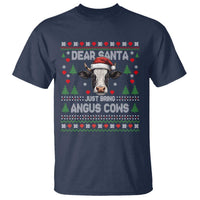 Dear Santa Angus Cow Christmas T Shirt Funny Farm Cow Lover Holiday Farm Ugly Sweater - Wonder Print Shop