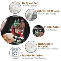 Funny Santa and Diddy Christmas Throw Blanket Naughty or Nice Ho Ho Ho Adult Humor Holiday - Wonder Print Shop