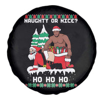 Funny Santa and Diddy Christmas Spare Tire Cover Naughty or Nice Ho Ho Ho Adult Humor Holiday - Wonder Print Shop