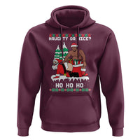 Funny Santa and Diddy Christmas Hoodie Naughty or Nice Ho Ho Ho Adult Humor Holiday - Wonder Print Shop