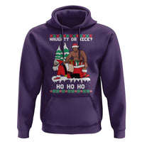 Funny Santa and Diddy Christmas Hoodie Naughty or Nice Ho Ho Ho Adult Humor Holiday - Wonder Print Shop