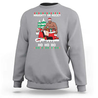 Funny Santa and Diddy Christmas Sweatshirt Naughty or Nice Ho Ho Ho Adult Humor Holiday - Wonder Print Shop