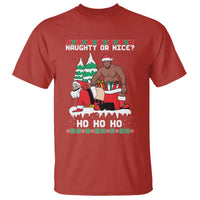 Funny Santa and Diddy Christmas T Shirt Naughty or Nice Ho Ho Ho Adult Humor Holiday - Wonder Print Shop