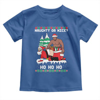 Funny Santa and Diddy Christmas Toddler T Shirt Naughty or Nice Ho Ho Ho Adult Humor Holiday - Wonder Print Shop