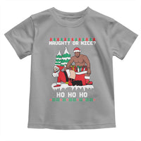 Funny Santa and Diddy Christmas Toddler T Shirt Naughty or Nice Ho Ho Ho Adult Humor Holiday - Wonder Print Shop