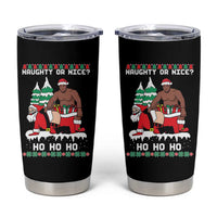 Funny Santa and Diddy Christmas Tumbler Cup Naughty or Nice Ho Ho Ho Adult Humor Holiday - Wonder Print Shop