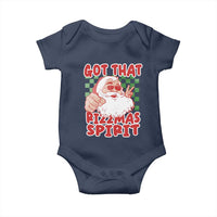 Funny Santa Rizz Christmas Baby Onesie Got That Rizzmas Spirit Retro Groovy