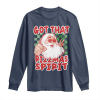 Funny Santa Rizz Christmas Long Sleeve Shirt Got That Rizzmas Spirit Retro Groovy