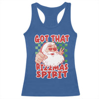 Funny Santa Rizz Christmas Racerback Tank Top Got That Rizzmas Spirit Retro Groovy