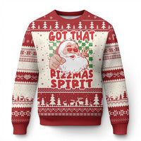 Funny Santa Rizz Xmas Ugly Christmas Sweater Got That Rizzmas Spirit Retro Groovy - Wonder Print Shop