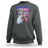 Funny Cat Emotion Meme Sweatshirt Huh Silly Sarcasm - Wonder Print Shop