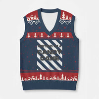Funny Xmas Costume V-Neck Knit Sweater Vest Pretend I'm A Candy Cane - Wonder Print Shop
