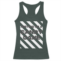 Funny Christmas Costume Racerback Tank Top Pretend I'm A Candy Cane