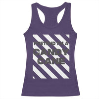Funny Christmas Costume Racerback Tank Top Pretend I'm A Candy Cane