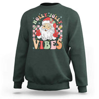 Retro Santa Christmas Sweatshirt Groovy Cute Santa Claus Christmas Vibes Xmas - Wonder Print Shop