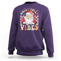 Retro Santa Christmas Sweatshirt Groovy Cute Santa Claus Christmas Vibes Xmas - Wonder Print Shop