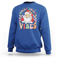 Retro Santa Christmas Sweatshirt Groovy Cute Santa Claus Christmas Vibes Xmas - Wonder Print Shop