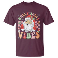 Retro Santa Christmas T Shirt Groovy Cute Santa Claus Christmas Vibes Xmas - Wonder Print Shop