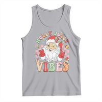 Retro Santa Christmas Tank Top Groovy Cute Santa Claus Christmas Vibes Xmas