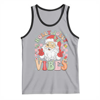 Retro Santa Christmas Tank Top Groovy Cute Santa Claus Christmas Vibes Xmas