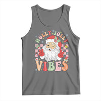 Retro Santa Christmas Tank Top Groovy Cute Santa Claus Christmas Vibes Xmas