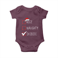 Nice Naughty Skibidi Baby Onesie Funny Christmas Santa List