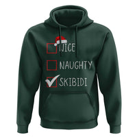 Nice Naughty Skibidi Hoodie Funny Christmas Santa List