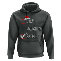 Nice Naughty Skibidi Hoodie Funny Christmas Santa List